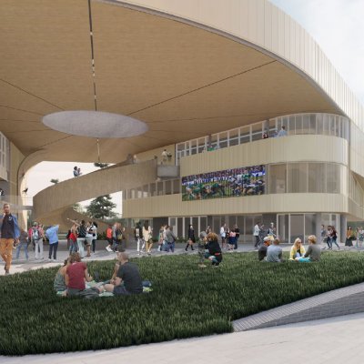 Computer generated image of the proposed Health and Recreation Centre